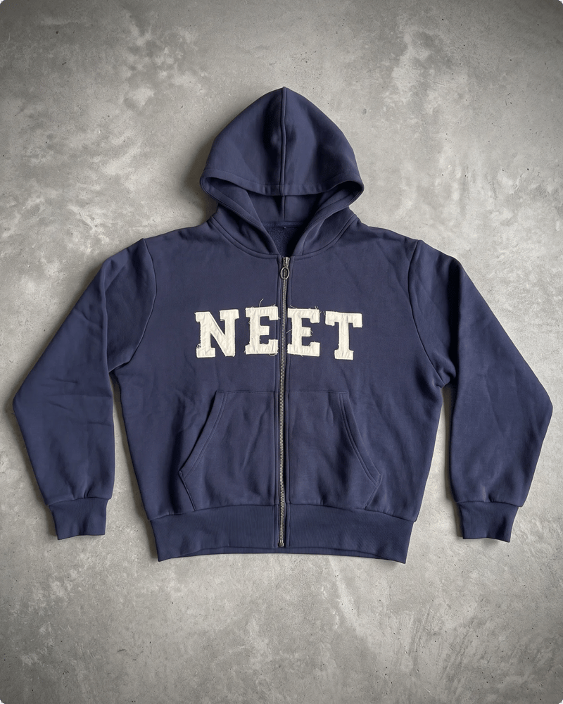 Back of the hoodie on a night street